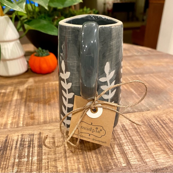 NWT Mud Pie Blue Stoneware Bud Vase - Picture 6 of 6